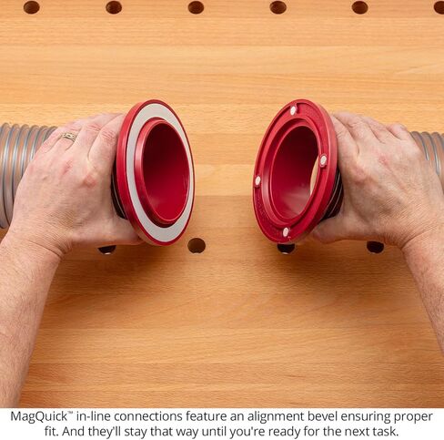 Woodpeckers MagQuick Magnetic Dust Ports – Magnetic Dust Collection Fittings, Machine-Side In-Line Connector for Quick 4" Dust Hose Changes – Made in USA MGQ-BA in Saudi Arabia