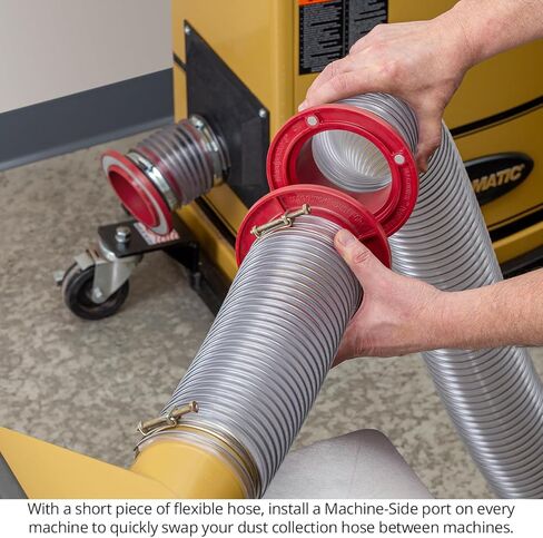 Woodpeckers MagQuick Magnetic Dust Ports – Magnetic Dust Collection Fittings, Machine-Side In-Line Connector for Quick 4" Dust Hose Changes – Made in USA MGQ-BA in Saudi Arabia