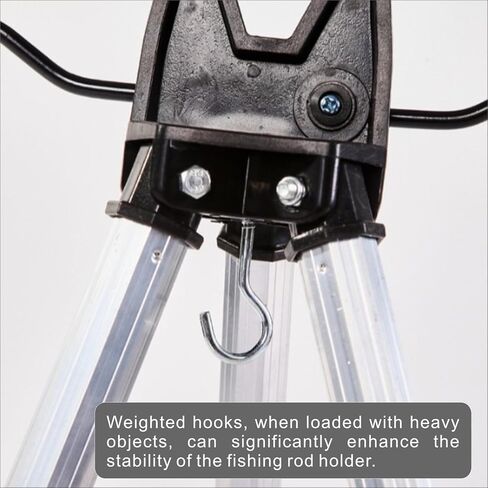 Fishing Rod Holder, Aluminum Alloy Tripod, Ground Bank Mounting, 16-21 Inch Telescopic Legs, Adjustable Height in Saudi Arabia