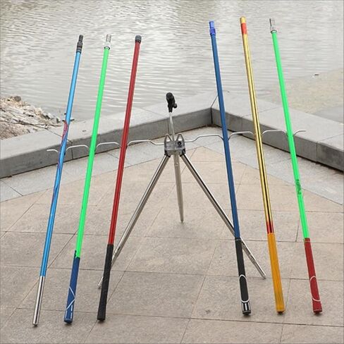 Fishing Rod Holder, Aluminum Alloy Tripod, Ground Bank Mounting, 16-21 Inch Telescopic Legs, Adjustable Height in Saudi Arabia