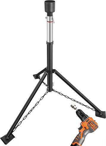 King Pin Tripod Stabilizer Jack for 5th Wheel Trailer Rv, (Allow Drill Adjust), 5000lb Load Capacity & Adjustable Height from 35" to 56"（Patented in Saudi Arabia