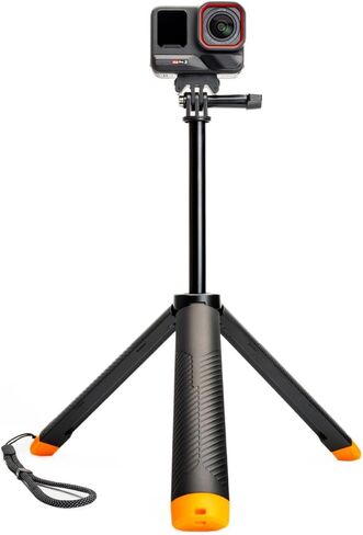 عصا سيلفي ثلاثية القوائم 4 في 1 من REFLEX CAMERA - مقبض تلسكوبي مقاوم للماء مع حبل وحامل كاميرا أكشن - متوافق مع GoPro وDJI Osmo وInsta360 والمزيد in Kuwait