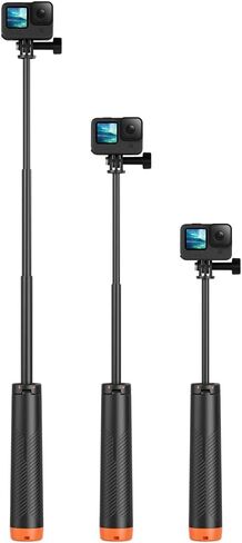 عصا سيلفي ثلاثية القوائم 4 في 1 من REFLEX CAMERA - مقبض تلسكوبي مقاوم للماء مع حبل وحامل كاميرا أكشن - متوافق مع GoPro وDJI Osmo وInsta360 والمزيد in Kuwait