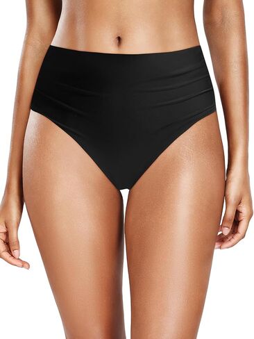 Daci Mid Rise Bikini Bottoms for Women - 2025 Full Coverage Bathing Suit Bottom Tummy Control Swimsuit Bottom in Saudi Arabia