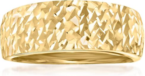 Ross-Simons Italian 14kt Yellow Gold Textured and Polished Ring in Saudi Arabia