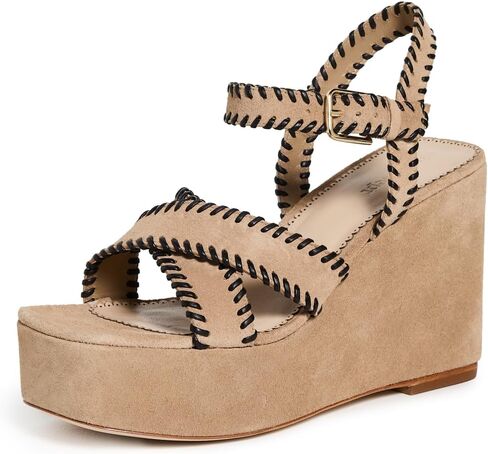 Cinq à Sept Women's Sasha Whipstitch Suede Wedge Sandals in Saudi Arabia