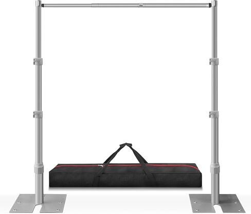 Jiang & Rong 10ft x 10ft legdrop stand kit - أنابيب الشقوق ومكافحة الستارة لحفل الزفاف ، حفلة عيد ميلاد ، زينة مأدبة (أسود) in Kuwait