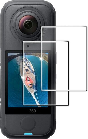 FiTSTILL 2Pack Tempered Glass Screen Protector for Insta 360 X4 Air,Ultra HD 0.3mm Tempered Glass,9H Hardness Scratch Resistant Anti-Fingerprint Bubble Free insta 360x4 Air Camera Accessories kit in Saudi Arabia
