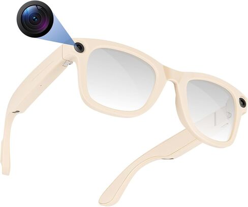 قم بتحديث النظارات الذكية من الذكاء الاصطناعي مع ترجمة Camera 2000W AI في الوقت الفعلي ، و Bluetooth Audio-نظارات ذكية مع الكاميرا ، ومسجل فيديو خالٍ من اليدين للسفر ، والرياضة ، والاستخدام في الهواء الطلق in Kuwait