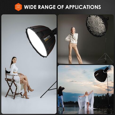 صندوق سوفت بوكس ​​مكافئ سريع التحرير من تاريون - صندوق سوفت بوكس ​​بوينز مع ناشر/شبكة قرص العسل/حقيبة حمل للبث المباشر والتصوير الفوتوغرافي والفيديو (مكافئ 23.5 بوصة/60 سم) in Kuwait