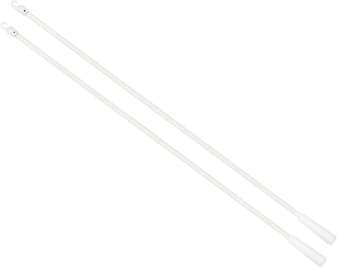 استبدال عصا أعمى Uxcell مع الخطاف ، 2pcs 24 "الألياف الزجاجية الطويلة أعمى عصا مع خطاف بلاستيكي وقبضة ، عصا قضيب الأعمى العمودي للنافذة الافتتاحية العصا العمياء (أبيض) in Kuwait