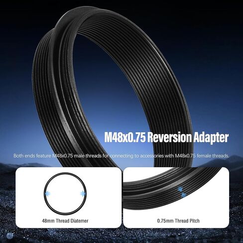 Astromania M48X0.75 ذكر إلى M48X0.75 محول تلسكوب خيط ذكر - حزمة مع - 2 "/M48-تمديد أنبوب عدة 5 8 10 20 30 مم in Kuwait