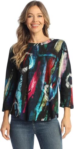 Jess & Jane Women's Cotton Modal Round Neck Top - KM1 in Saudi Arabia