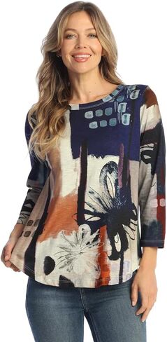 Jess & Jane Women's Cotton Modal Round Neck Top - KM1 in Saudi Arabia