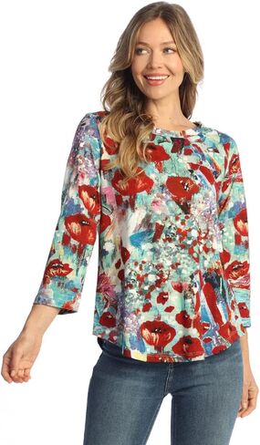 Jess & Jane Women's Cotton Modal Round Neck Top - KM1 in Saudi Arabia
