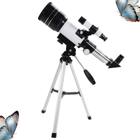 Vaguelly 70mm Astronomical Refractor Telescope with Refractive Eyepiece and Portable Tripod for Adults Astronomy Observation Random Color in Saudi Arabia