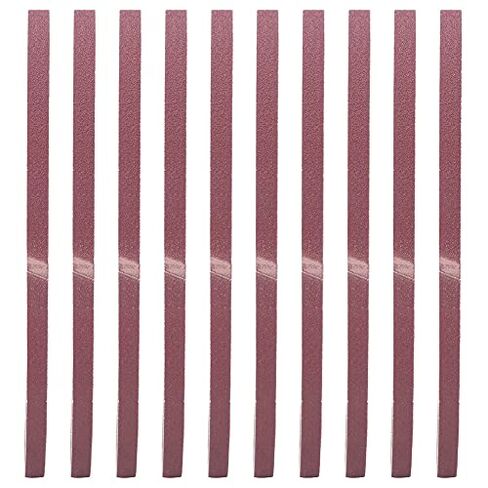 10PCS Sanding Belt Aluminium Oxide Sandpaper Sander Abrasive Band Strap 533 x 9mm (100#) in Saudi Arabia