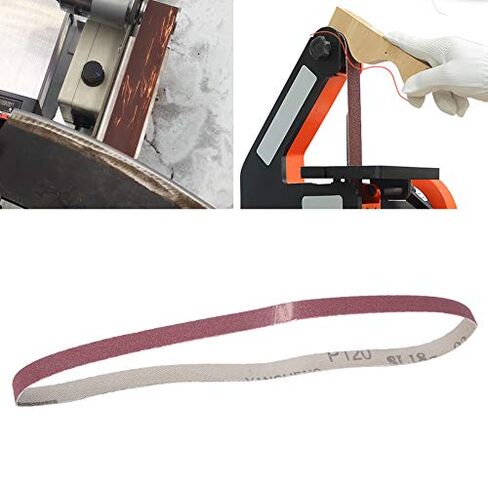 10PCS Sanding Belt Aluminium Oxide Sandpaper Sander Abrasive Band Strap 533 x 9mm (100#) in Saudi Arabia
