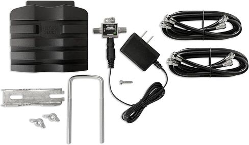 Antennas Direct ClearStream JUICE4 Distribution Amplifier, Output to 4 Televisions, CATV Systems, 4K 8K Ready – w/Power Supply, Coaxial Cable (Silver) in Kuwait