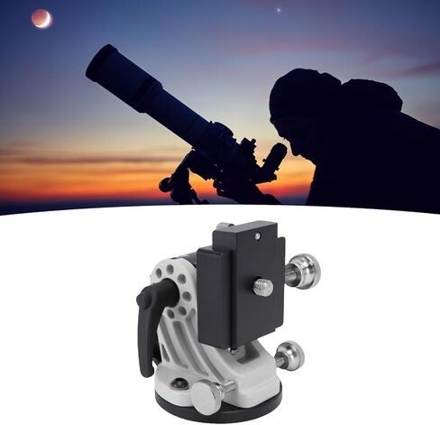 Latitude Adjustment Base, 0 to 90 Degree Adjustable Aluminum Alloy Telescope Mount, for Skywatcher Astronomy Telescope 3/8 Inch Equatorial Instrument (Black and White) in Saudi Arabia