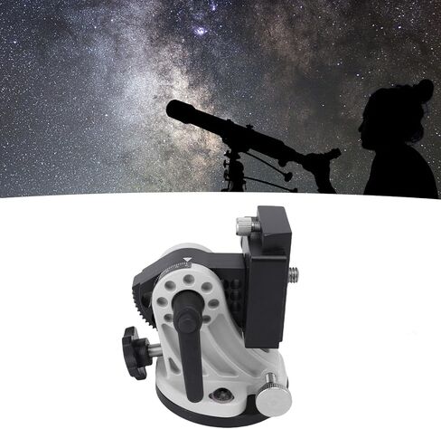 Latitude Adjustment Base, 0 to 90 Degree Adjustable Aluminum Alloy Telescope Mount, for Skywatcher Astronomy Telescope 3/8 Inch Equatorial Instrument (Black and White) in Saudi Arabia