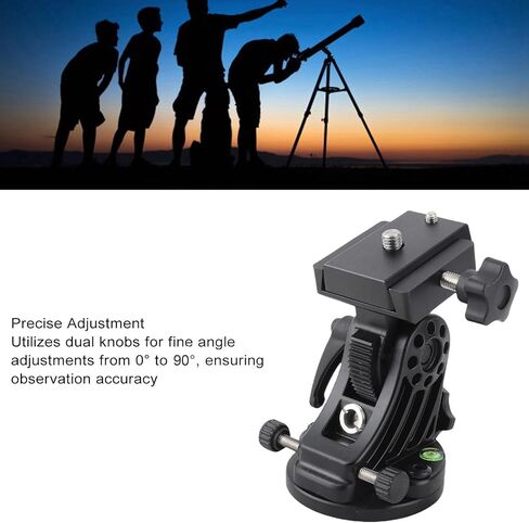 Aramox Telescope Mount, Latitude Adjustment Seat Aluminum Alloy Equatorial Wedge Astronomy with 0 to 90 Degree Fine Adjustment and 3 8 Inch Thread Compatible in Saudi Arabia