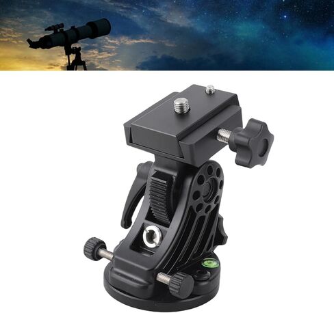 Aramox Telescope Mount, Latitude Adjustment Seat Aluminum Alloy Equatorial Wedge Astronomy with 0 to 90 Degree Fine Adjustment and 3 8 Inch Thread Compatible in Saudi Arabia