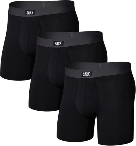 SAXX Underwear Co. Men's Underwear with Pouch Core Cotton Boxer Brief Fly 3Pk in Saudi Arabia