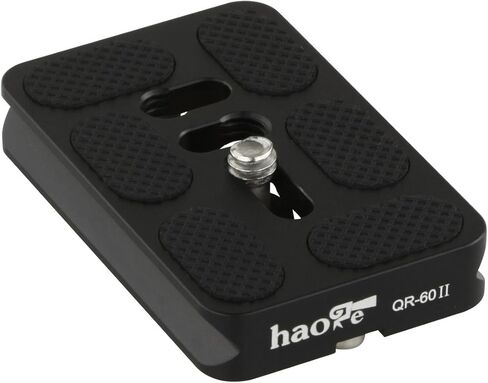 Haoge QR-60II 60 ملم لوحة معدنية عالمية سريعة الإصدار تناسب معايير Arca-السويسرية لحامل ثلاثي القوائم برأس كروي بانورامي ومشبك رأس كروي in Saudi Arabia