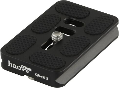 Haoge QR-60II 60 ملم لوحة معدنية عالمية سريعة الإصدار تناسب معايير Arca-السويسرية لحامل ثلاثي القوائم برأس كروي بانورامي ومشبك رأس كروي in Saudi Arabia