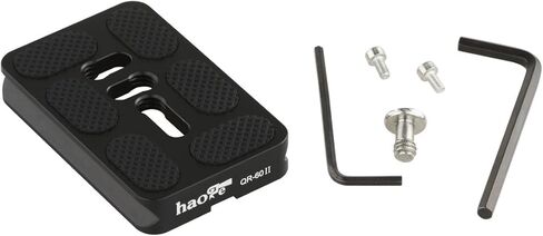 Haoge QR-60II 60 ملم لوحة معدنية عالمية سريعة الإصدار تناسب معايير Arca-السويسرية لحامل ثلاثي القوائم برأس كروي بانورامي ومشبك رأس كروي in Saudi Arabia