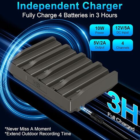 Artman 4 Port Reveal Lithium Cartridge Charger for Reveal Battery Pack, 4-Slot Fast Charging Dock for Ultra, Pro 3.0, X, X Pro, X Gen 2.0, X Gen 3.0, XB, SK Trail Camera, Includes 12V/5A Wall Charger in Saudi Arabia
