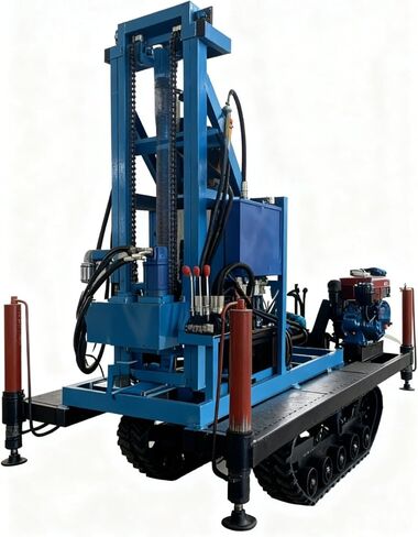Crawler-Mounted Hydraulic Water Well Drilling Rig, Portable Borehole Drilling Machine with Up to 150M Depth for Residential Water Supply, Agricultural Irrigation & Geothermal Drilling for Remote Sites in Saudi Arabia