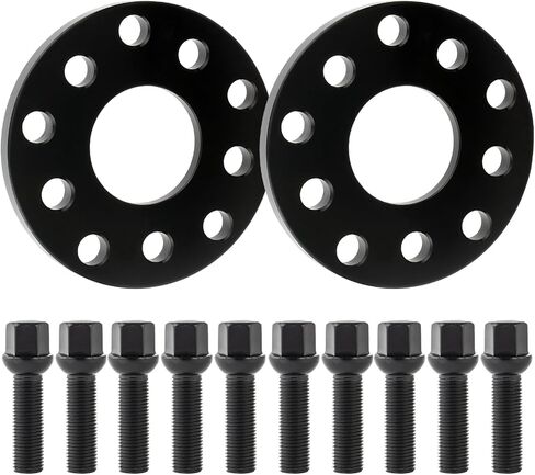 DCVAMOUS 2PC Black 5x100 5x112 Hubcentric Wheel Spacers 1 Inch (25mm) with 14x1.5 Extended Bolts (50mm Shank Cone Seat) Compatible with Audi VW 5 Lug for A3 A4 A6 A8 S4 S6 S8 Golf Jetta Passat GTI in Saudi Arabia