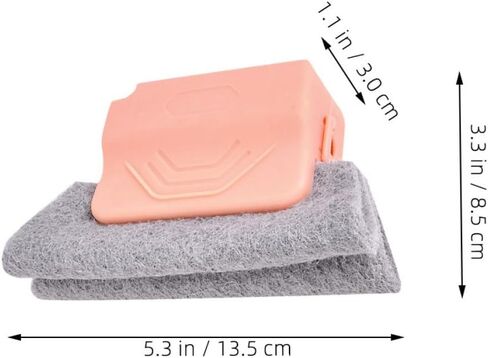 DOITOOL 3pcs Window Cleaning Brush Set for Groove and Crevice Cleaning, Household Scrub Brushes for Sliding Door Tracks, Grout, and Small Spaces, Green/Gray/Pink in Saudi Arabia