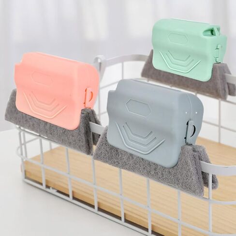 DOITOOL 3pcs Window Cleaning Brush Set for Groove and Crevice Cleaning, Household Scrub Brushes for Sliding Door Tracks, Grout, and Small Spaces, Green/Gray/Pink in Saudi Arabia