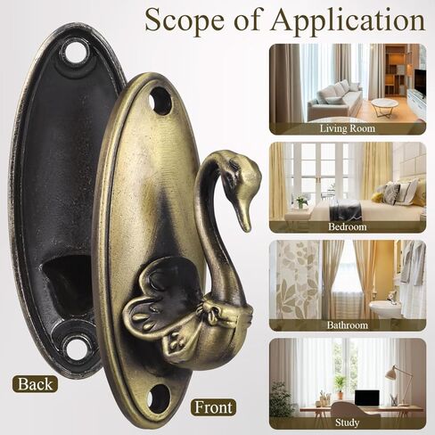 الستار Holdbacks خمر سوان الستار أصحاب الذهبي الستار Tiebacks النحاس الزخرفية الستار الأقمشة Holdbacks لستائر الحائط الأقمشة in Kuwait