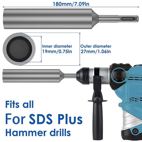 SDS Plus Ground Rod Driver for 5 / 8Inch and 3 / 4Inch Ground Rods Hardened Steel Rod Driver 17mm Stake Hammer Drill Grounding for All SDS Plus Rotary Hammer Drill in Saudi Arabia