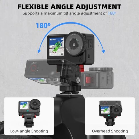 BRDRC Action 6 حامل محول الحذاء البارد لـ DJI Osmo Action 6، محول مغناطيسي سريع التحرير لـ DJI Osmo Nano، قابل للتعديل بزاوية 180 درجة وحامل ثلاثي القوائم بفتحة لولبية 1/4 بوصة لملحقات التصوير الفوتوغرافي DSLR in Saudi Arabia