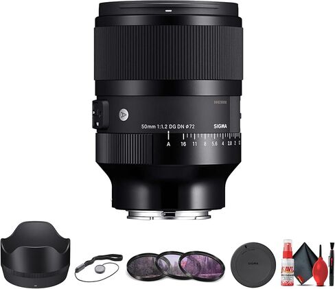 عدسة سيجما 50 مم f/1.2 DG DN Art لهاتف Sony E، عدسة أساسية ساطعة كاملة الإطار مع تركيز تلقائي مزدوج HLA، غشاء مستدير 13 شفرة، عناصر شبه كروية، حزمة مقاومة للغبار والرذاذ in Kuwait