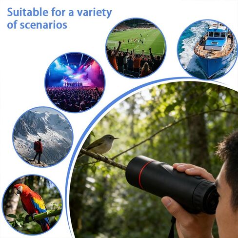 [1 High-Definition Telescope] PortableHigh-Definition Telescope, Fixed Focal Length, Suitable forOutdoor Adventures, Hunting, Travel, Concerts in Saudi Arabia