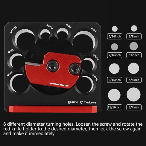 مجموعة أدوات الرقصة لصانع الوتد 5/16-3/4 بوصة 8 فتحات قابلة للتعديل لصانع الوتد من سبائك الألومنيوم ومسامير طحن كهربائية وقضبان دائرية وأداة مساعدة لتصنيع العصي الدائرية لأعمال النجارة (ب) in Kuwait