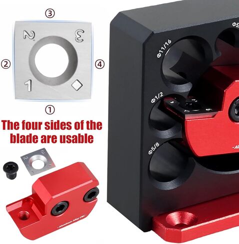 مجموعة أدوات الرقصة لصانع الوتد 5/16-3/4 بوصة 8 فتحات قابلة للتعديل لصانع الوتد من سبائك الألومنيوم ومسامير طحن كهربائية وقضبان دائرية وأداة مساعدة لتصنيع العصي الدائرية لأعمال النجارة (ب) in Kuwait