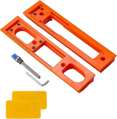 Mengshi 5.5-Inch Hidden Hinge Mortiser Template, Invisible Hinge Router Guide for Door Installation, Power Tool Accessory Jigs in Saudi Arabia