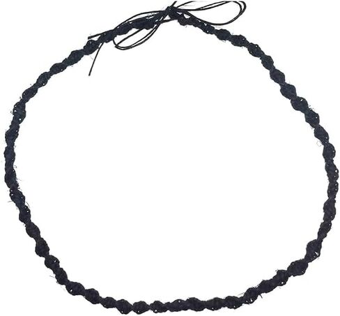 BEACH HEMP JEWELRY Black Hemp Choker Necklace for Men Women Teen Girls Handmade in Saudi Arabia