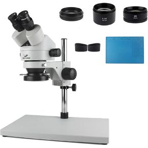 Binocular Microscope Magnification Continuous Zoom 7X-45X Stereo Microscope Head + WF10X/20mm Eyepiece Phone Repair (D10.9x1.5mm) in Kuwait