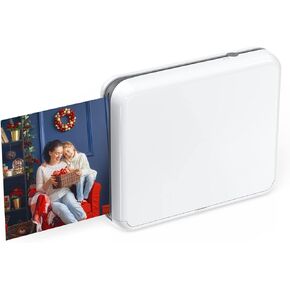 طابعة صور لاسلكية ZJX 3x3 للهواتف الذكية، طابعة صور محمولة مع اتصال بلوتوث، 4 تمريرات، بدون حبر، بحجم الجيب، 3x3 بوصة in Kuwait