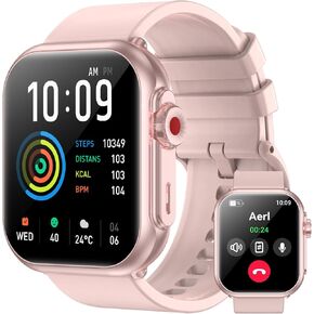 Smart Watch, 1000mAh Battery, 1.85" HD Watches with Pedometer, Fitness Watch for Android iOS (Beige) in Kuwait