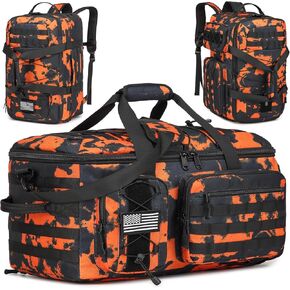 50L Gym Bags for Men, 3 in 1 Travel Duffle Bag with Shoe Compartment, Tactical Military Backpack for Overnight Weekender Gym Traveling Workout Deployment in Kuwait
