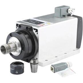 3.0kw ER20 air cooled spindle motor chuck 4 bearings 220V 380V square flange(3.0kw 220V) in Saudi Arabia